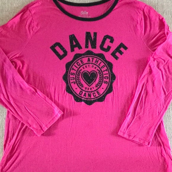 Justice Long-sleeve Tee, Dance - Bigger Kid’s size 24 - Picture 1 of 4
